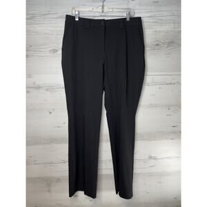 Worthington Pants Womens 14 Black Straight Leg Stretch Career Office Workwear